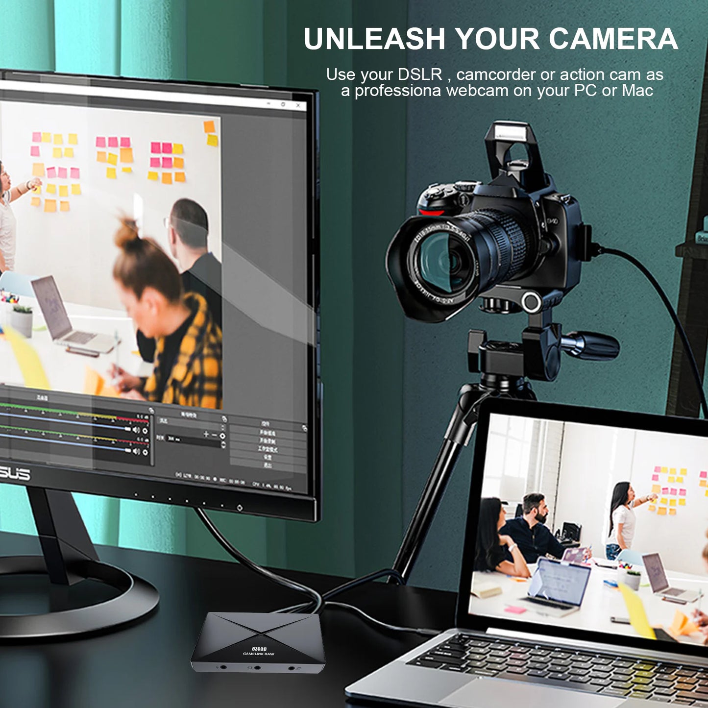 ezcap333 4K Video Capture Card SB3.0 Game Live Streaming and Capture video up