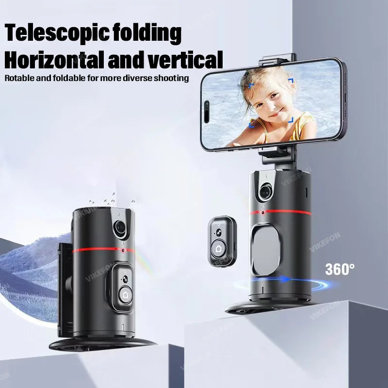 2024 New 360 Rotation Follow-up Gimbal Stabilizer Monopod Desktop Tracking