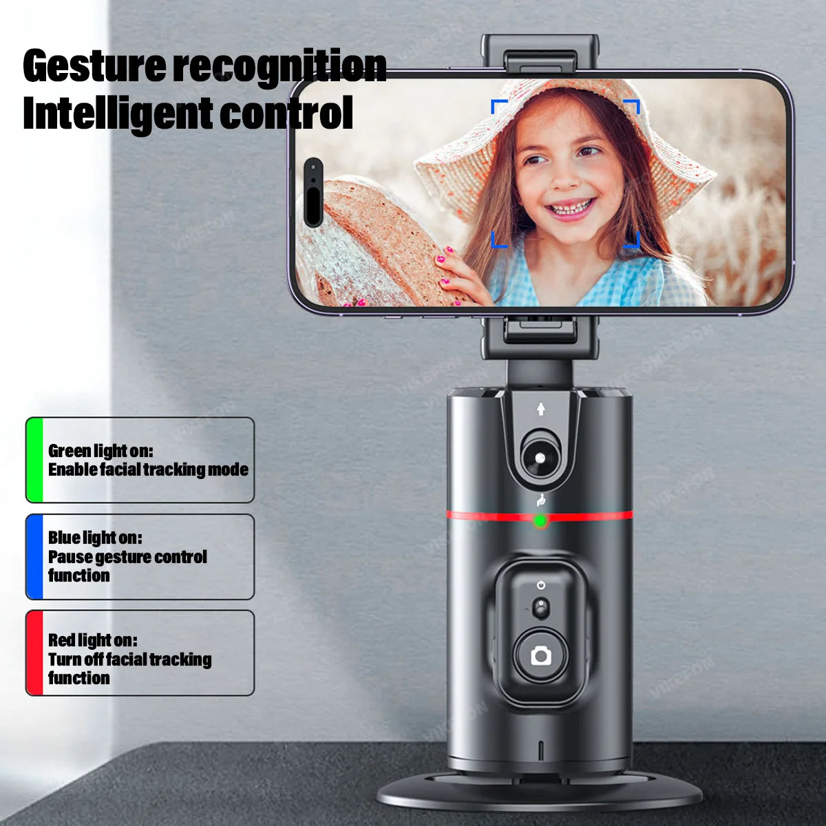 2024 New 360 Rotation Follow-up Gimbal Stabilizer Monopod Desktop Tracking