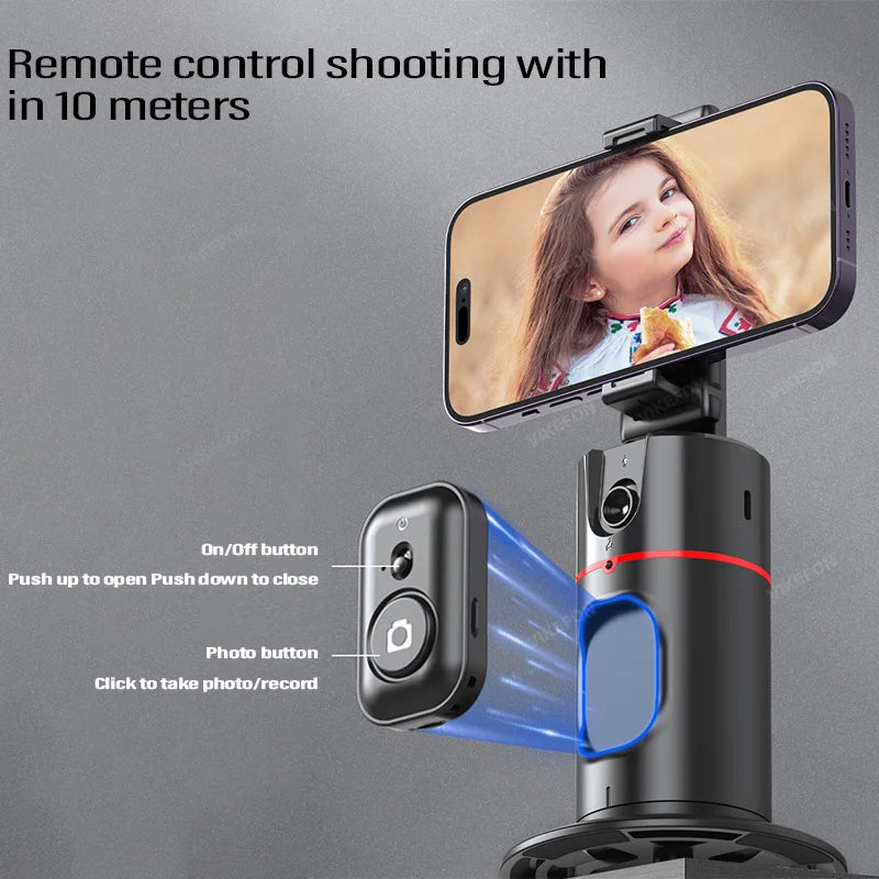 2024 New 360 Rotation Follow-up Gimbal Stabilizer Monopod Desktop Tracking