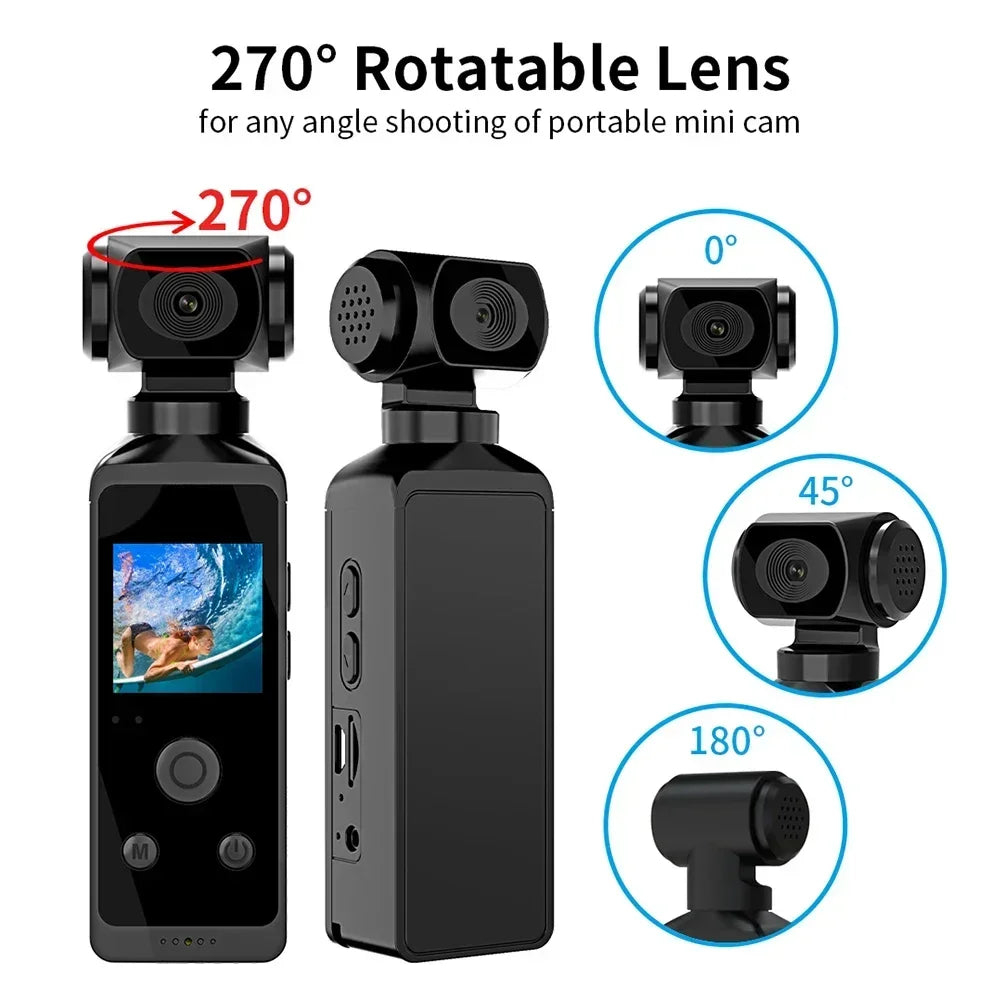 Handheld Gimbal Camera 1080P/2K/ 4K Resolution Sport Action Camera Loop