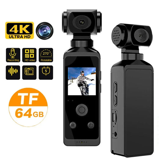 Handheld Gimbal Camera 1080P/2K/ 4K Resolution Sport Action Camera Loop